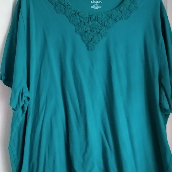 Plus size knit short sleeve shirt - Picture 4 of 4